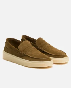 DEBONAIR  Mocassins Croûte Velours Tabac Homme