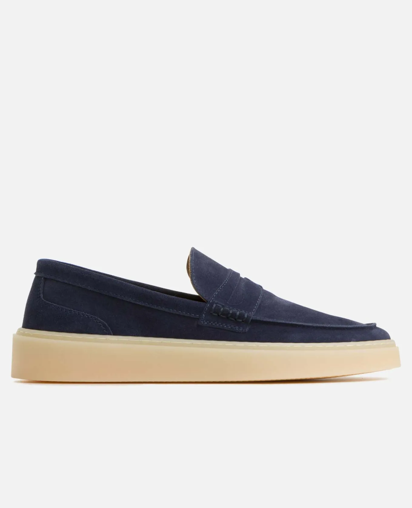 DEBONAIR Mocassins Croûte Velours Marine Homme