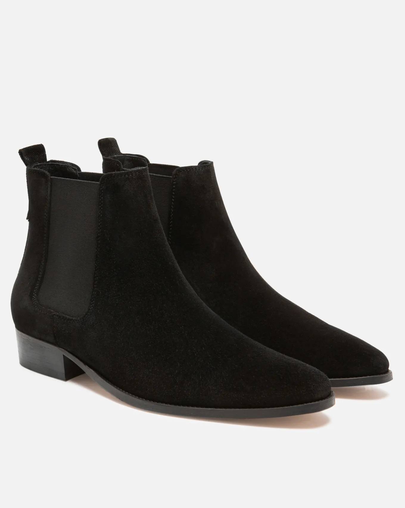 DOUG 5 Chelsea boots à talons Croûte velours Noir Homme