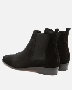 DOUG 5 Chelsea boots à talons Croûte velours Noir Homme
