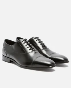 DOUGLAS  Richelieu Cuir Noir Homme