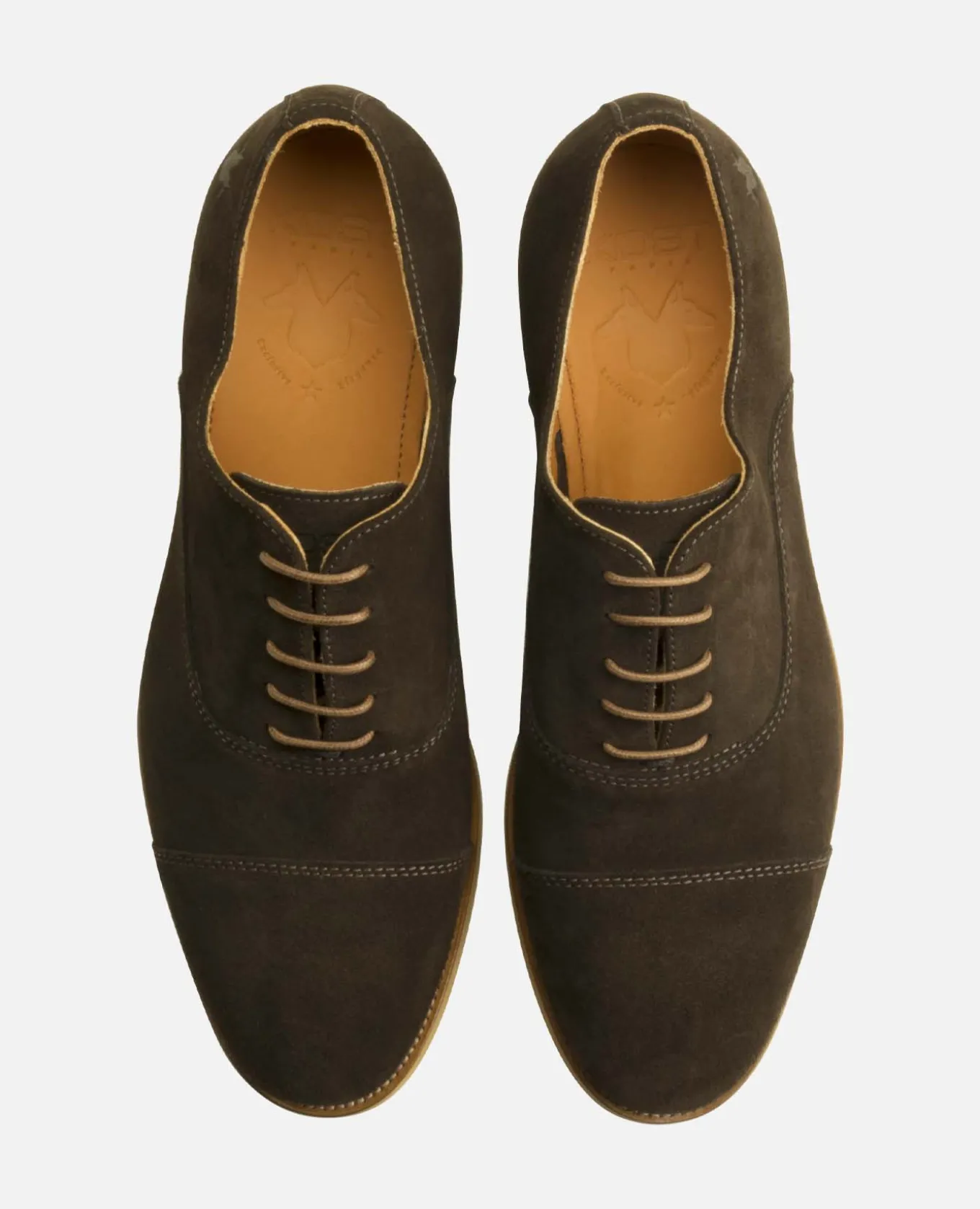 EASY 5 Richelieu Croûte Velours Marron Homme