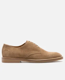 FOLK 5 Derbies Croûte Velours Cognac Homme
