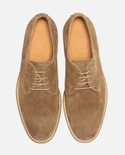 FOLK 5 Derbies Croûte Velours Cognac Homme