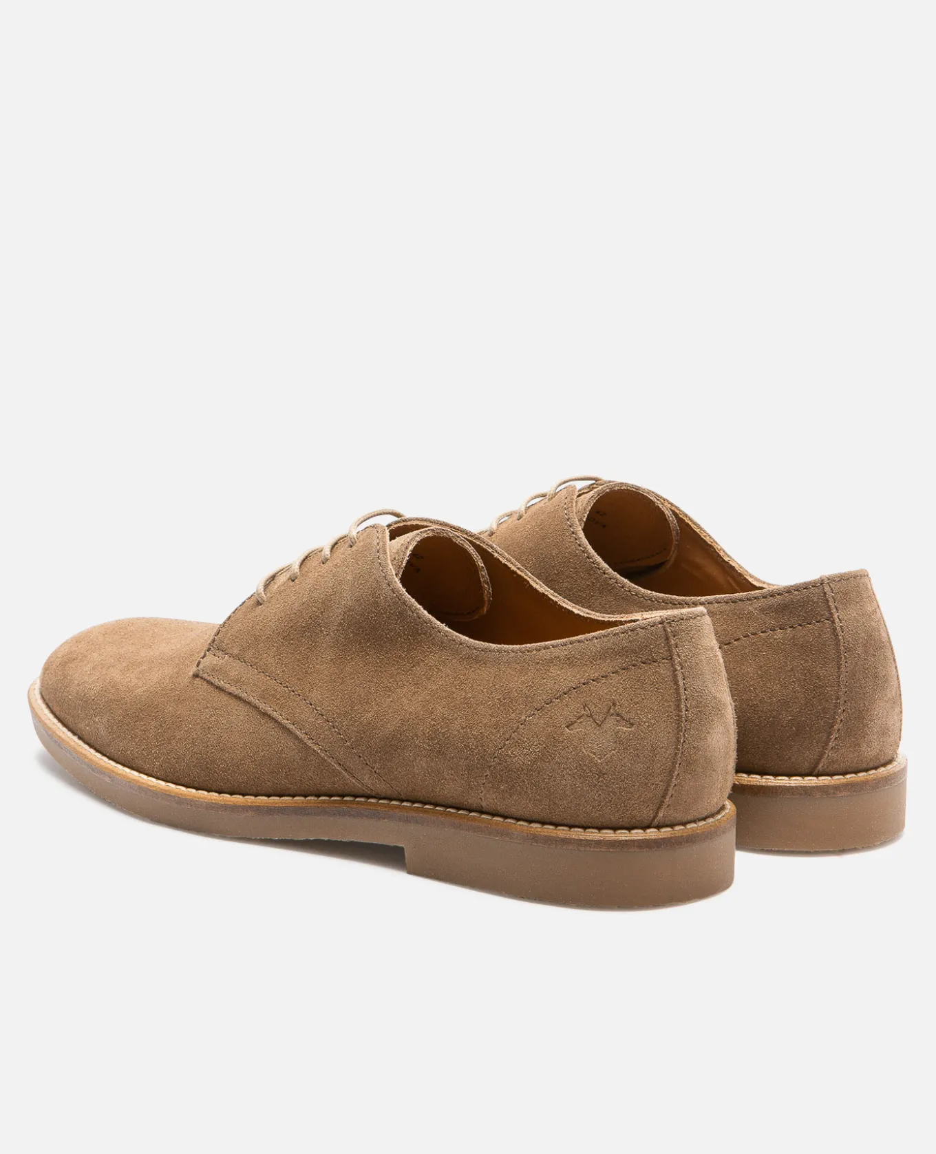 FOLK 5 Derbies Croûte Velours Cognac Homme