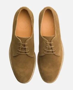 FOLK 5 Derbies Croûte Velours Marron Homme