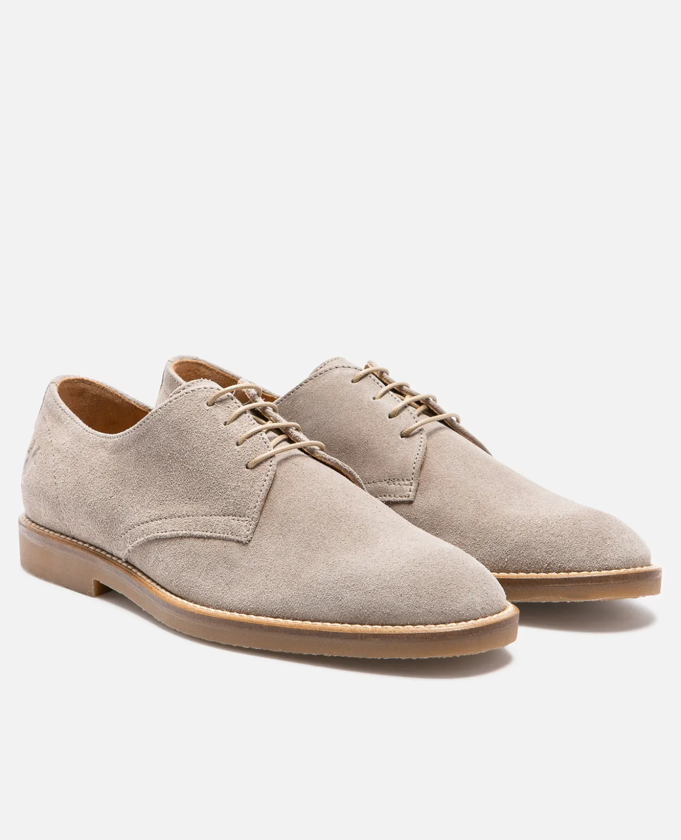 FOLK 5 Derbies Daim Taupe Homme