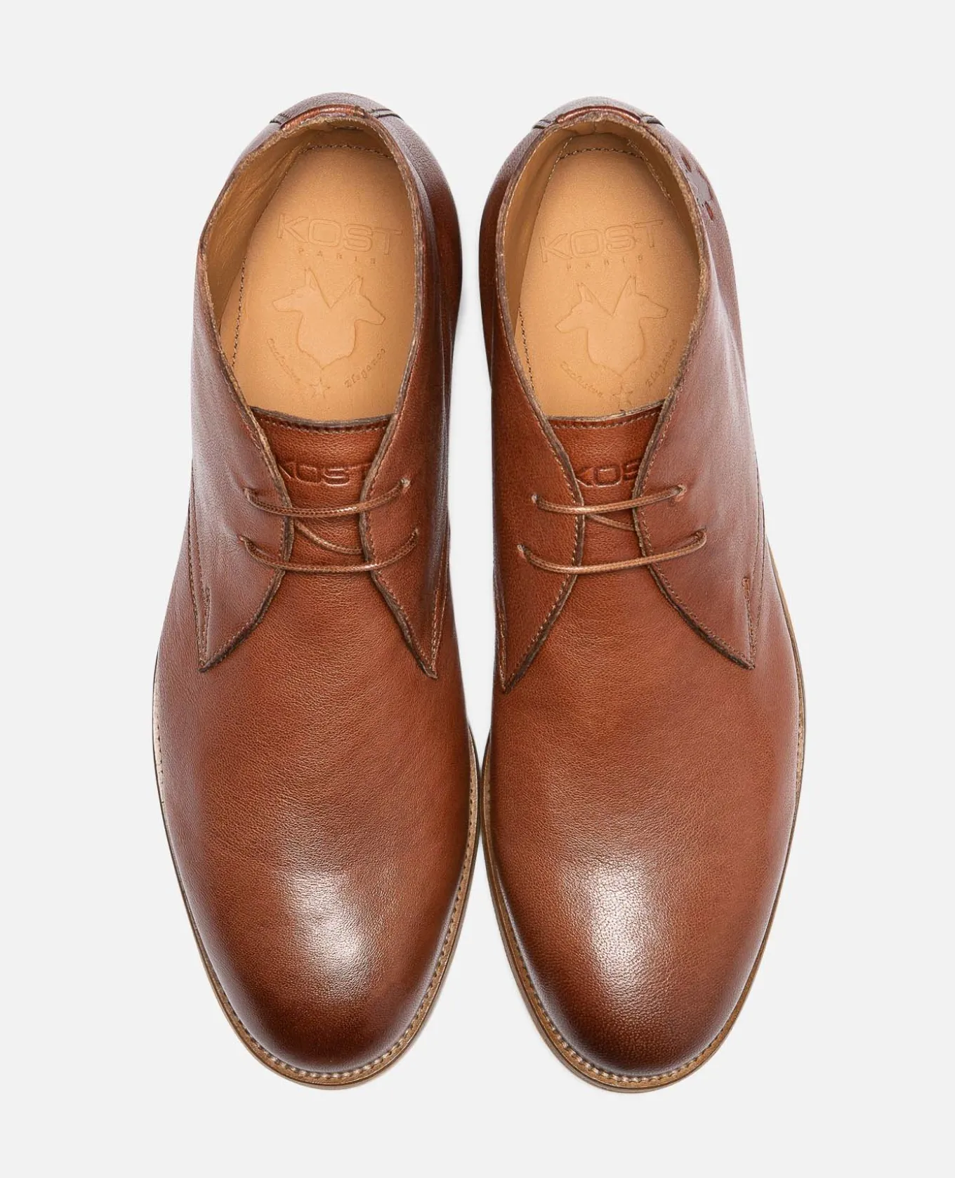 GALLANT Chukka boots Cuir Marron Homme