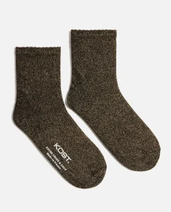 GOLDEN HOUR Chaussettes à Paillettes Made in France Coton Femme