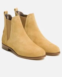 HARPER 5  Chelsea boots Croûte velours Jaune Femme