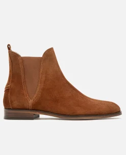 HARPER 5 Chelsea boots Croûte velours Cognac Femme
