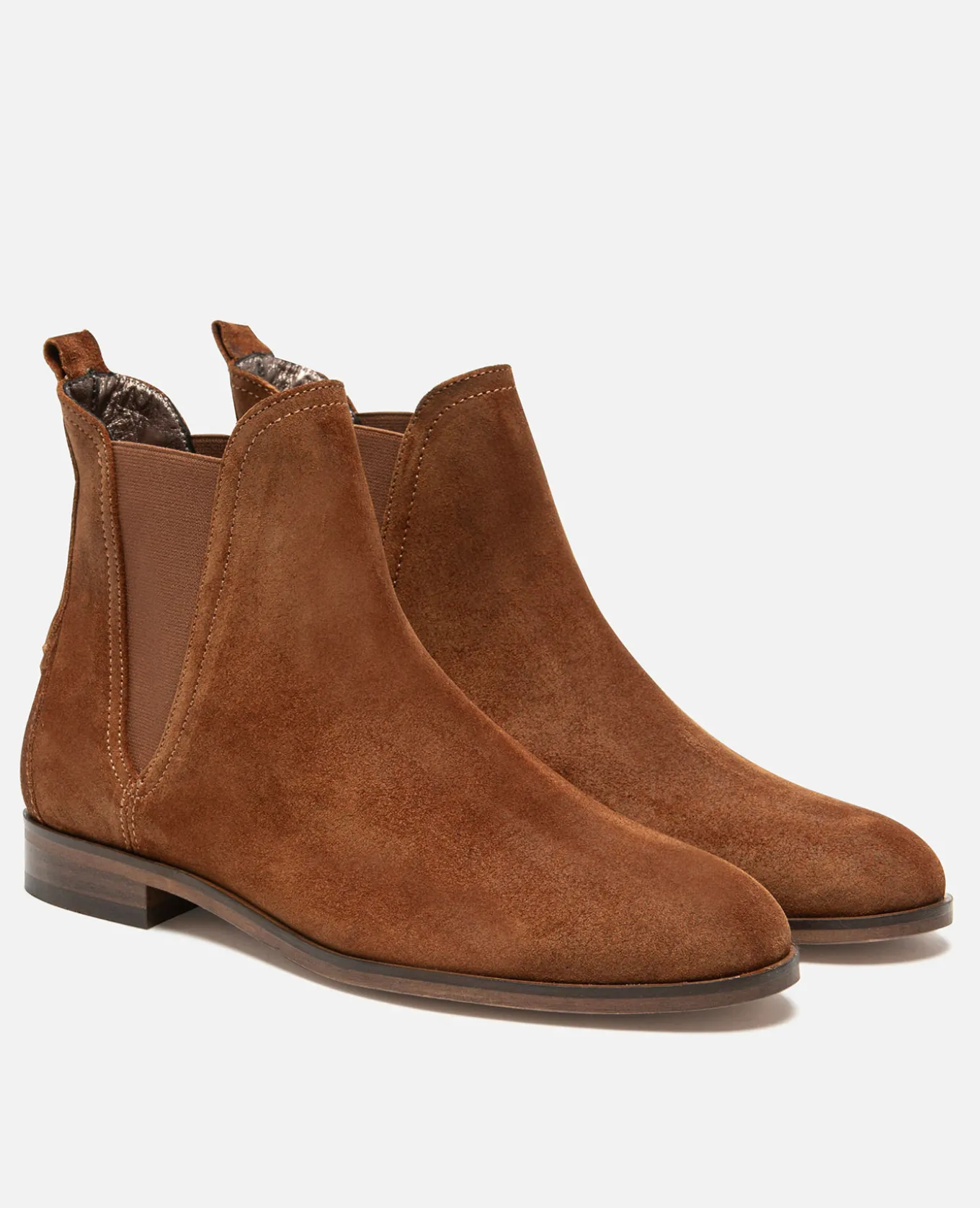 HARPER 5 Chelsea boots Croûte velours Cognac Femme