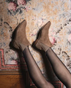 HARPER 5 Chelsea boots Croûte velours Marron Femme