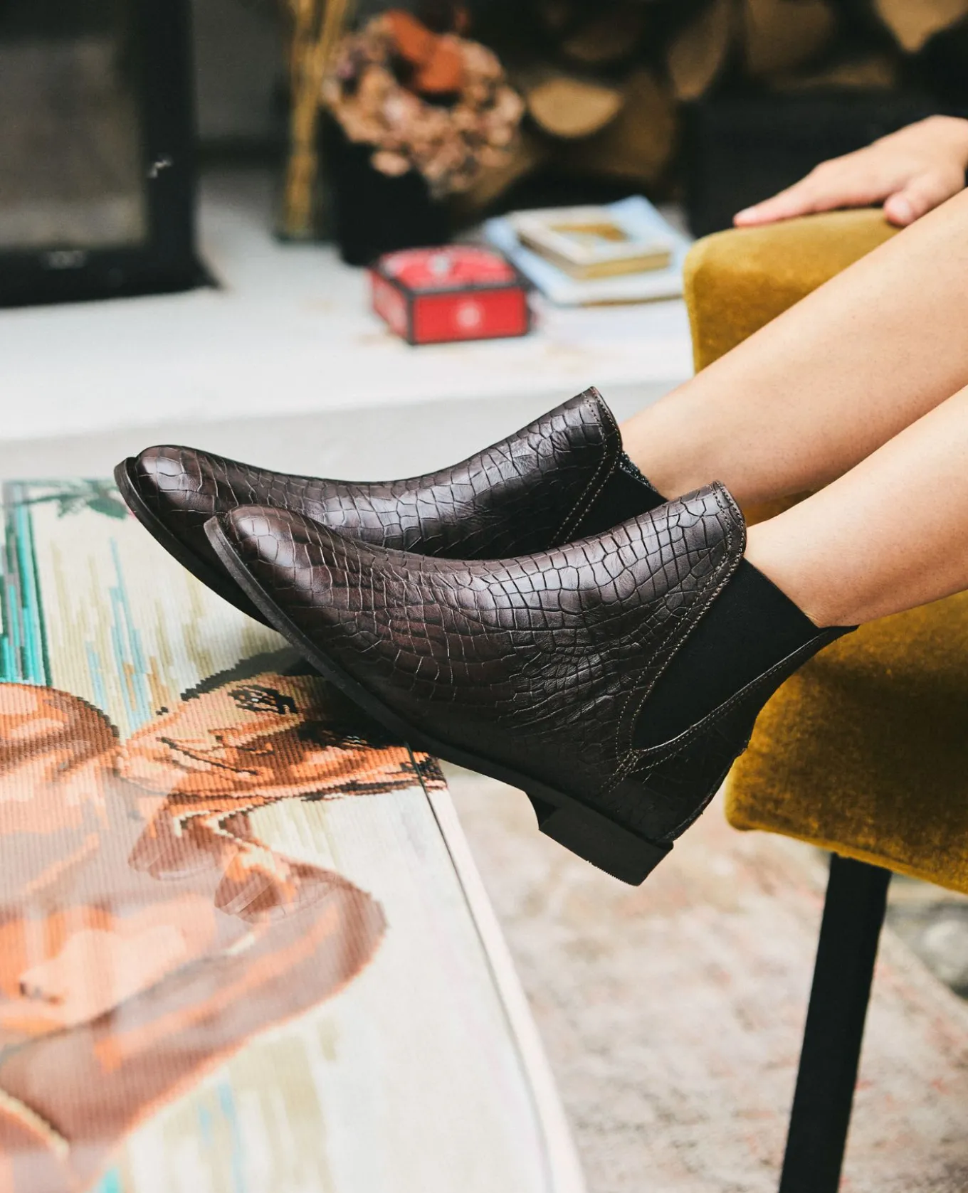 HARPER M VGT Chelsea boots Cuir Tannage Végétal Marron Femme
