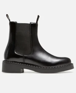 HOLLY Chelsea boots à Plateforme Cuir Noir Femme
