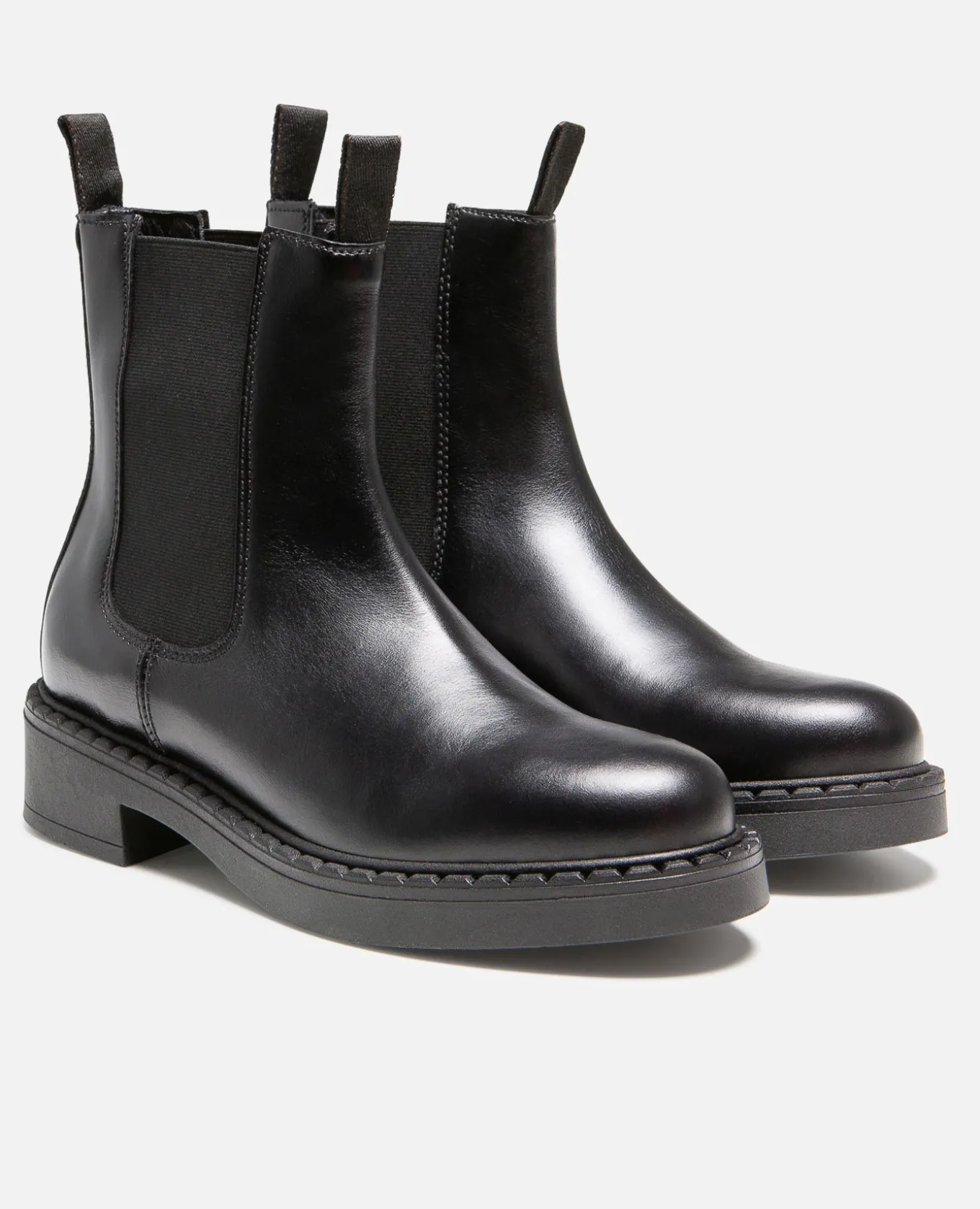 HOLLY Chelsea boots à Plateforme Cuir Noir Femme