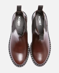 HOLLY Chelsea boots à Plateforme Cuir Marron Femme
