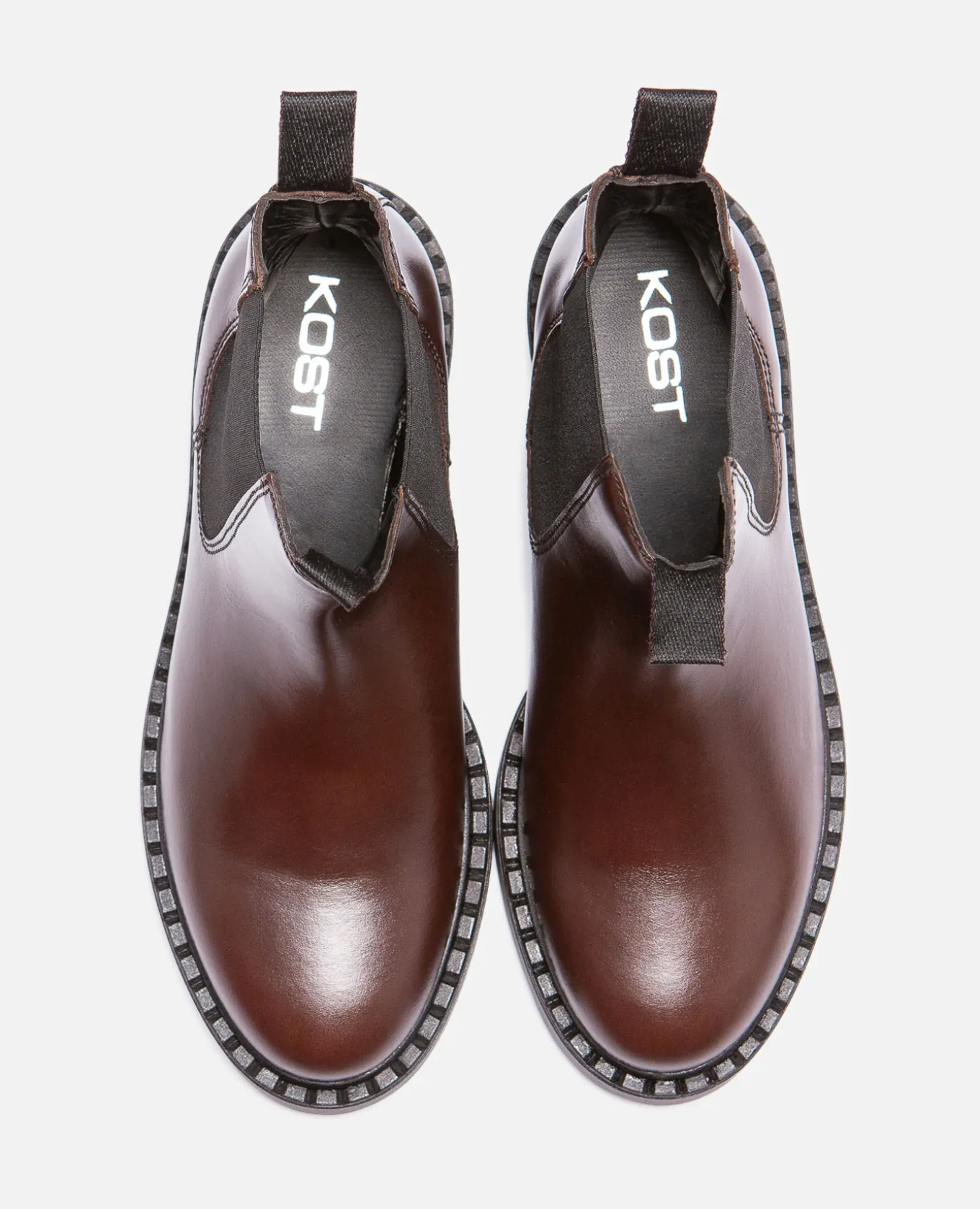 HOLLY Chelsea boots à Plateforme Cuir Marron Femme