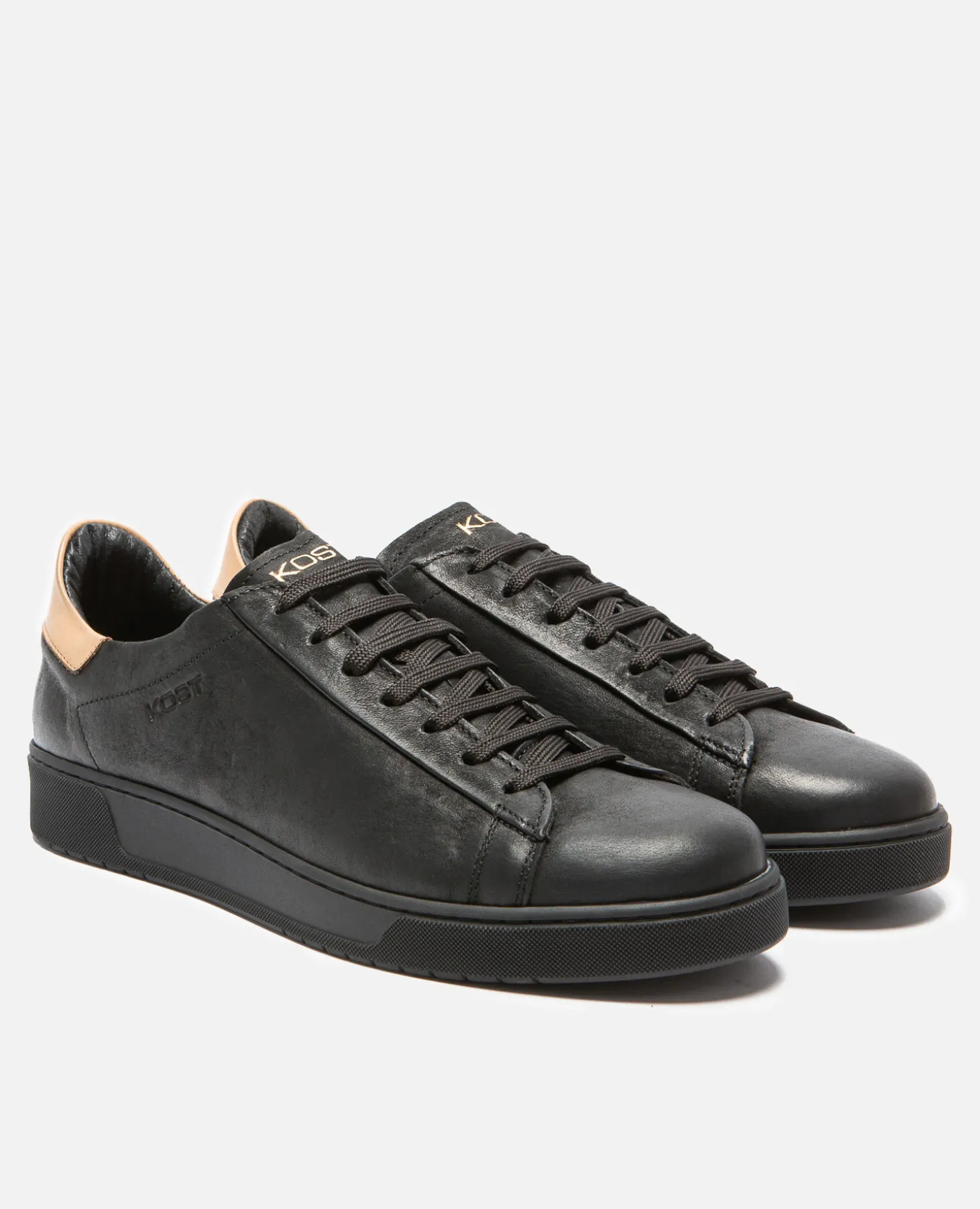 HOMERUN 2B VGT Sneakers Cuir Tannage Végétal Noir Homme