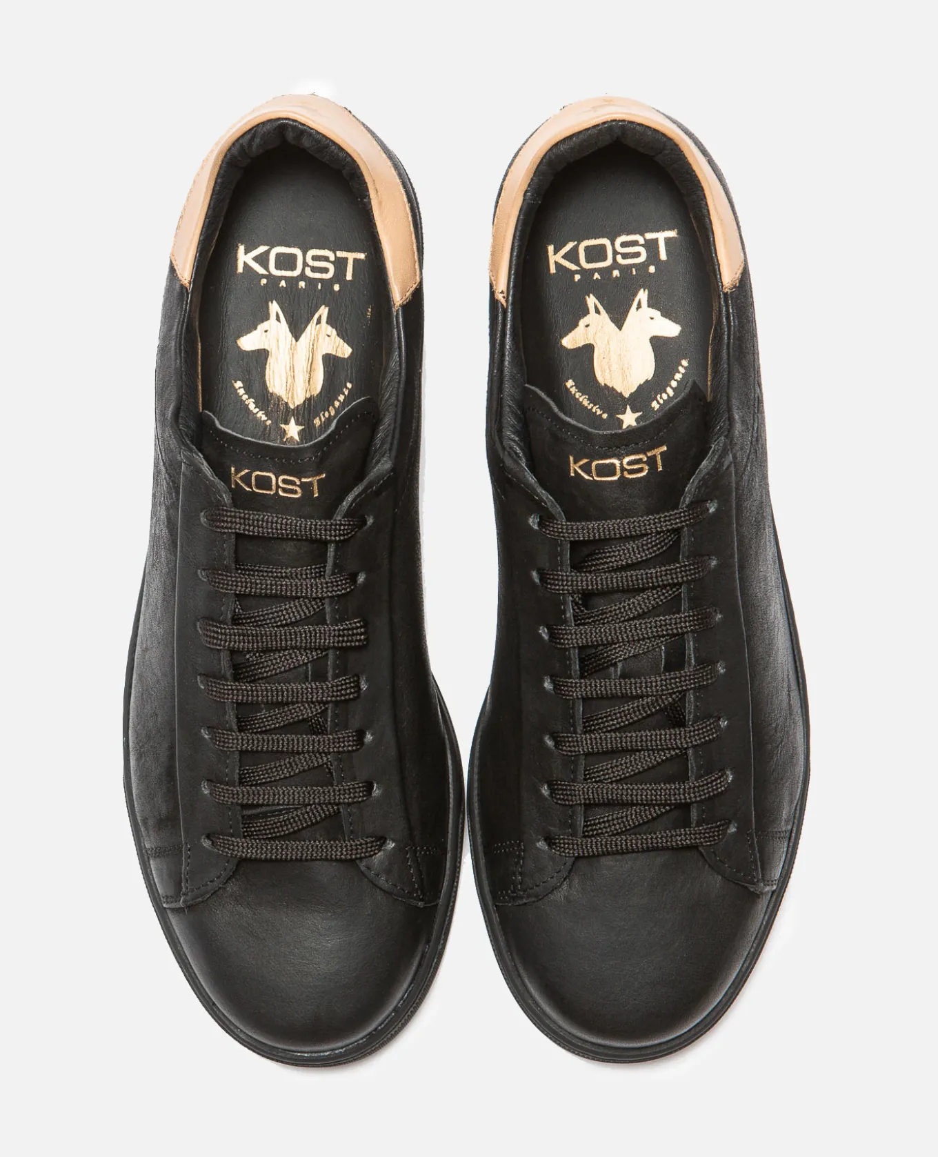 HOMERUN 2B VGT Sneakers Cuir Tannage Végétal Noir Homme