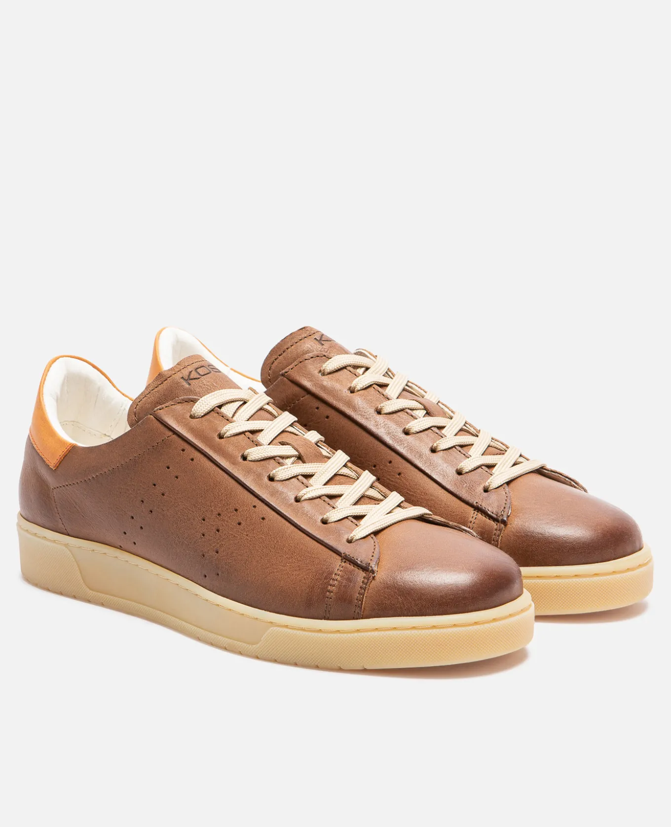 HOMERUN 3B VGT Sneakers Cuir Tannage Végétal Marron Homme