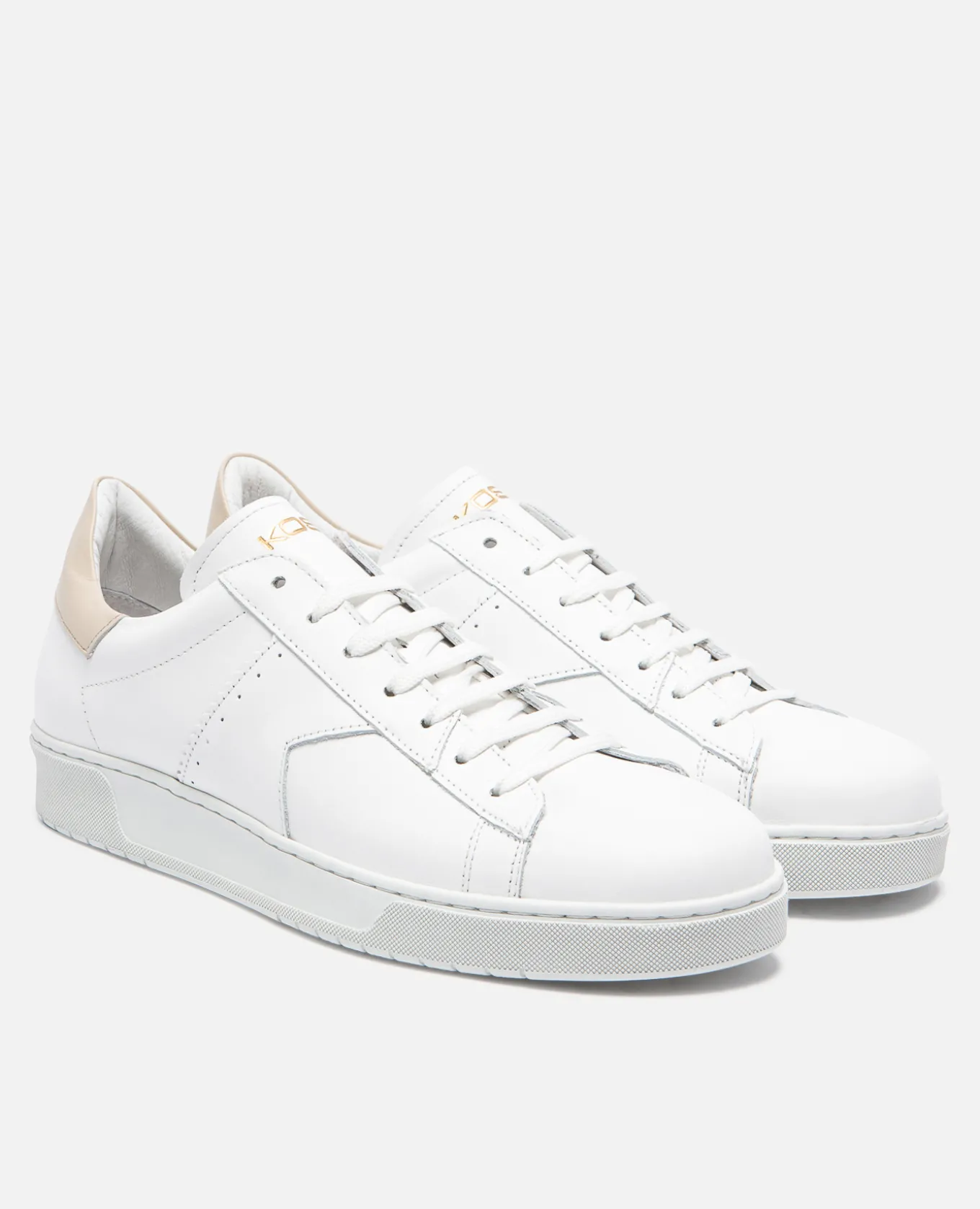 HOMERUN L Sneakers Éco-Responsable Blanches Cuir Homme