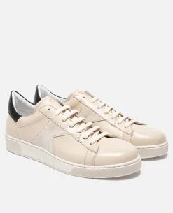 HOMERUN L  Sneakers Éco-responsable Cuir Beige Mixte