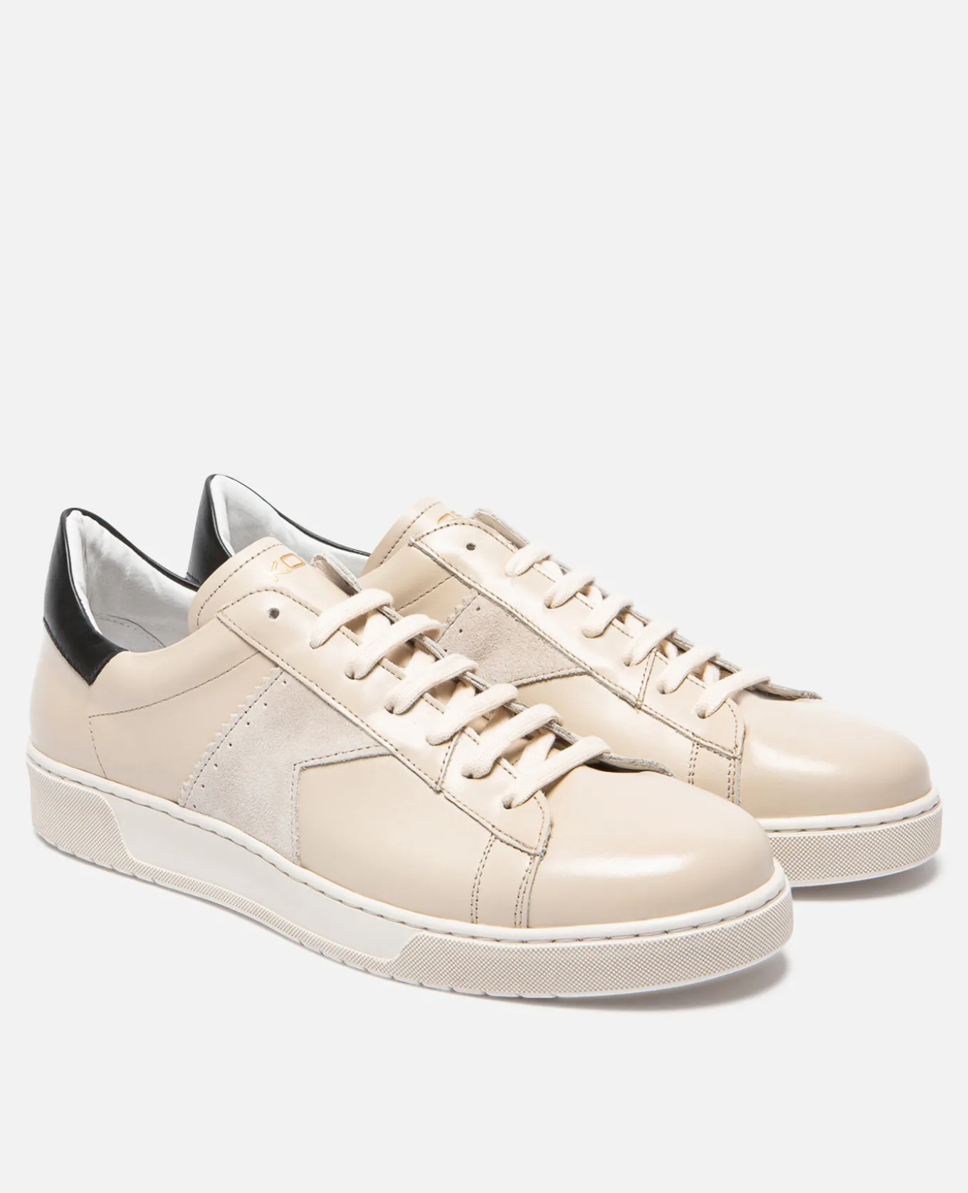 HOMERUN L Sneakers Éco-responsable Cuir Beige Mixte