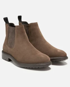 HOUDINI  Chelsea boots cuir suède marron