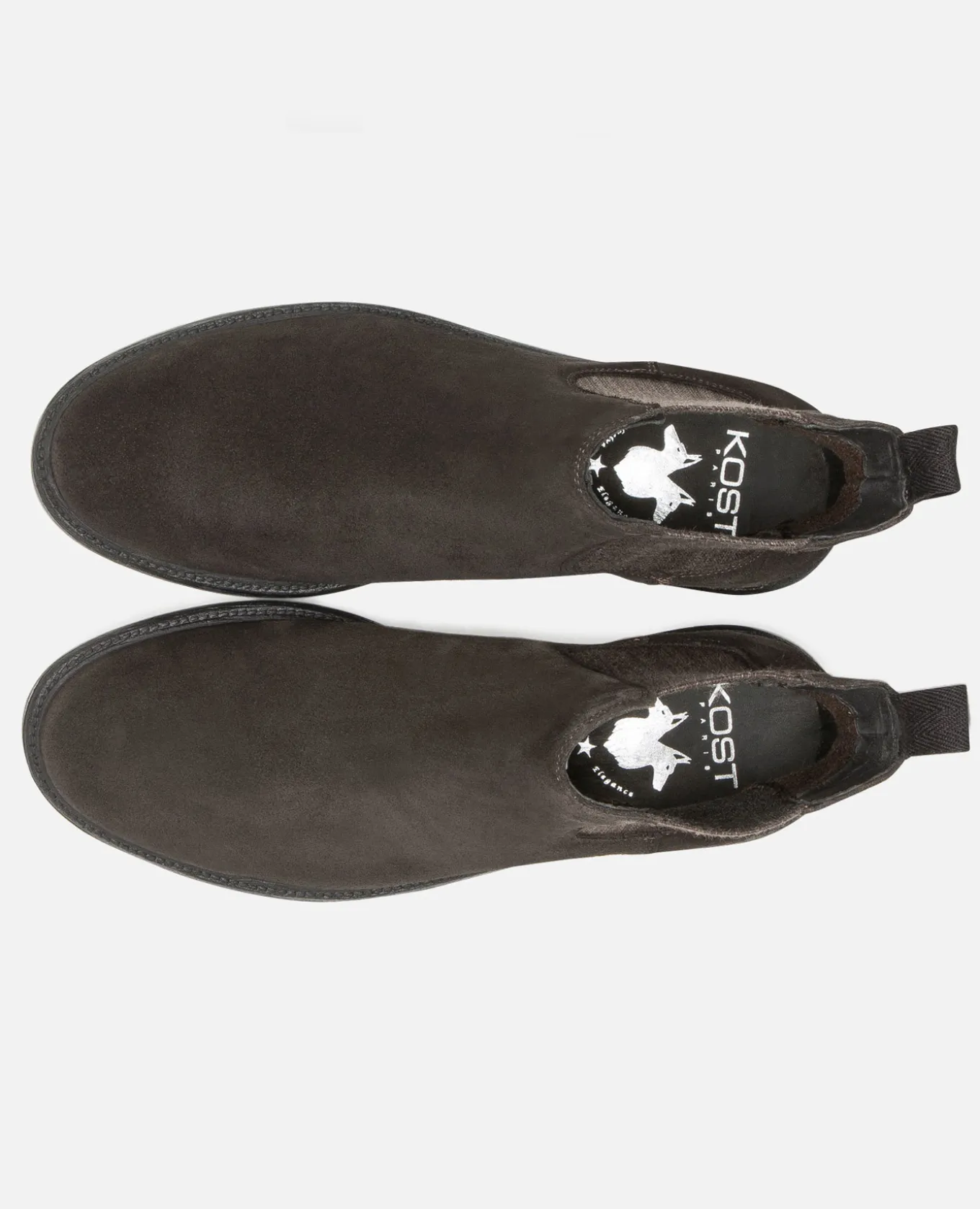 HOUDINI Chelsea boots cuir suède chataigne