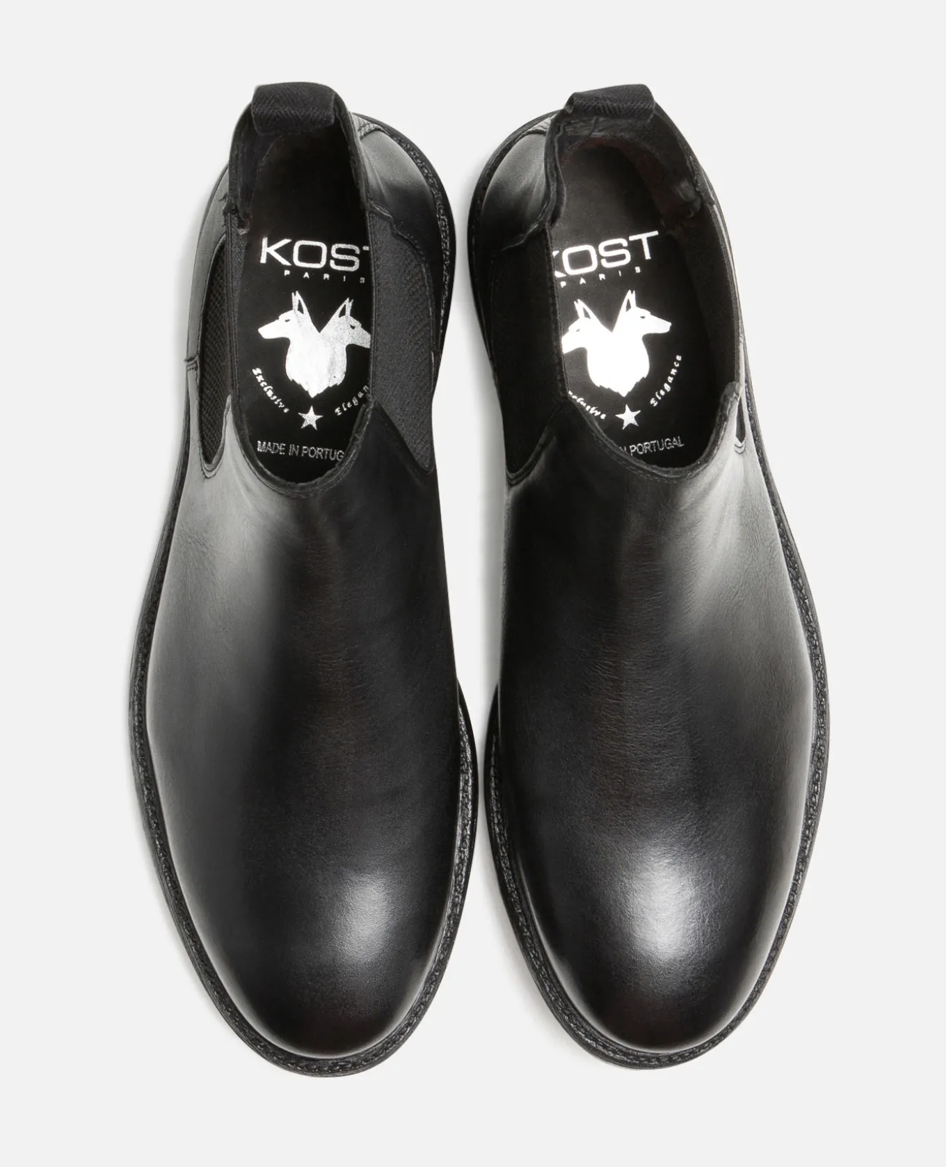 HOUDINI FO VGT Chelsea boots cuir tannage végétal noir