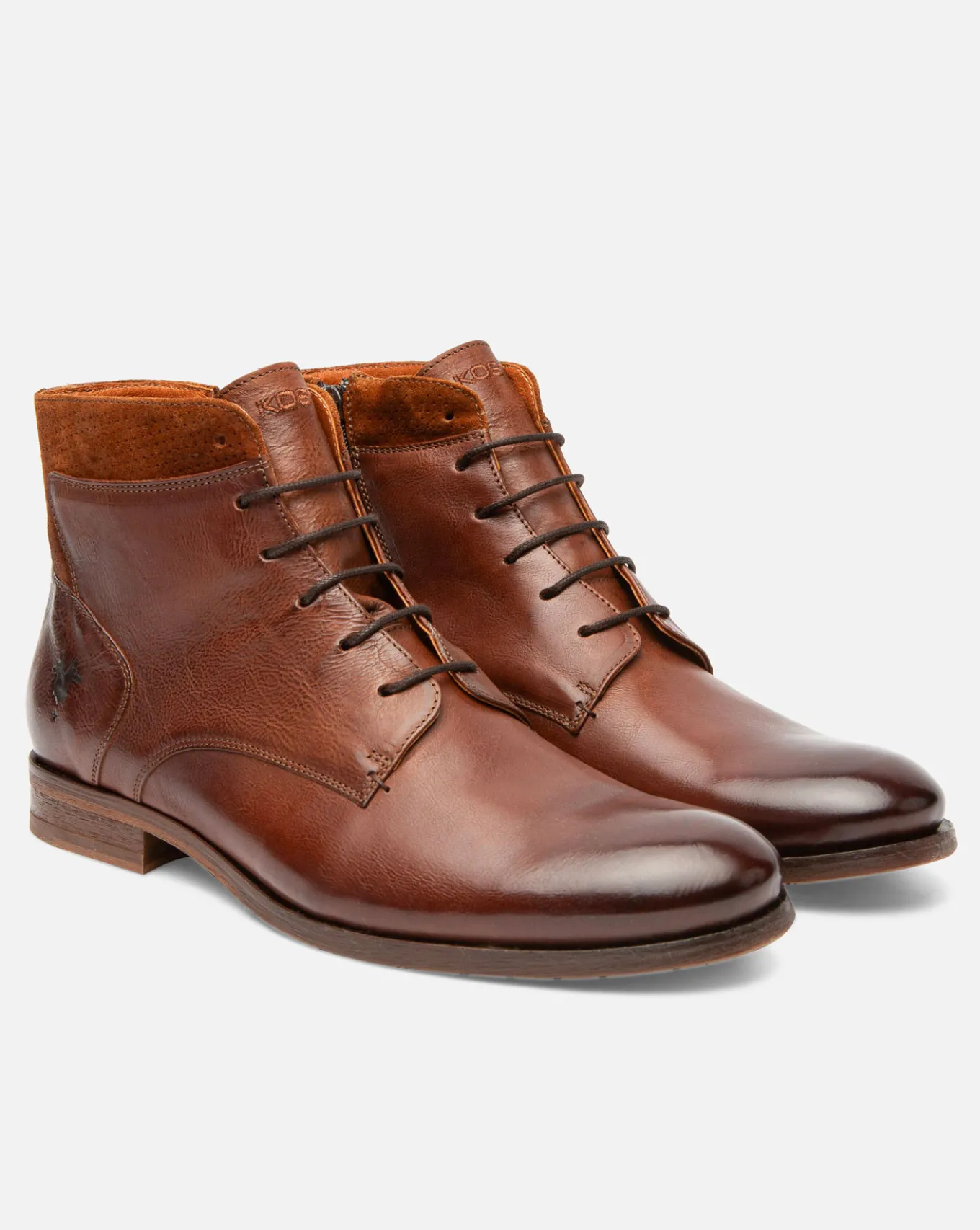 HOWARD 35 Boots Cuir à Lacets Marron Homme