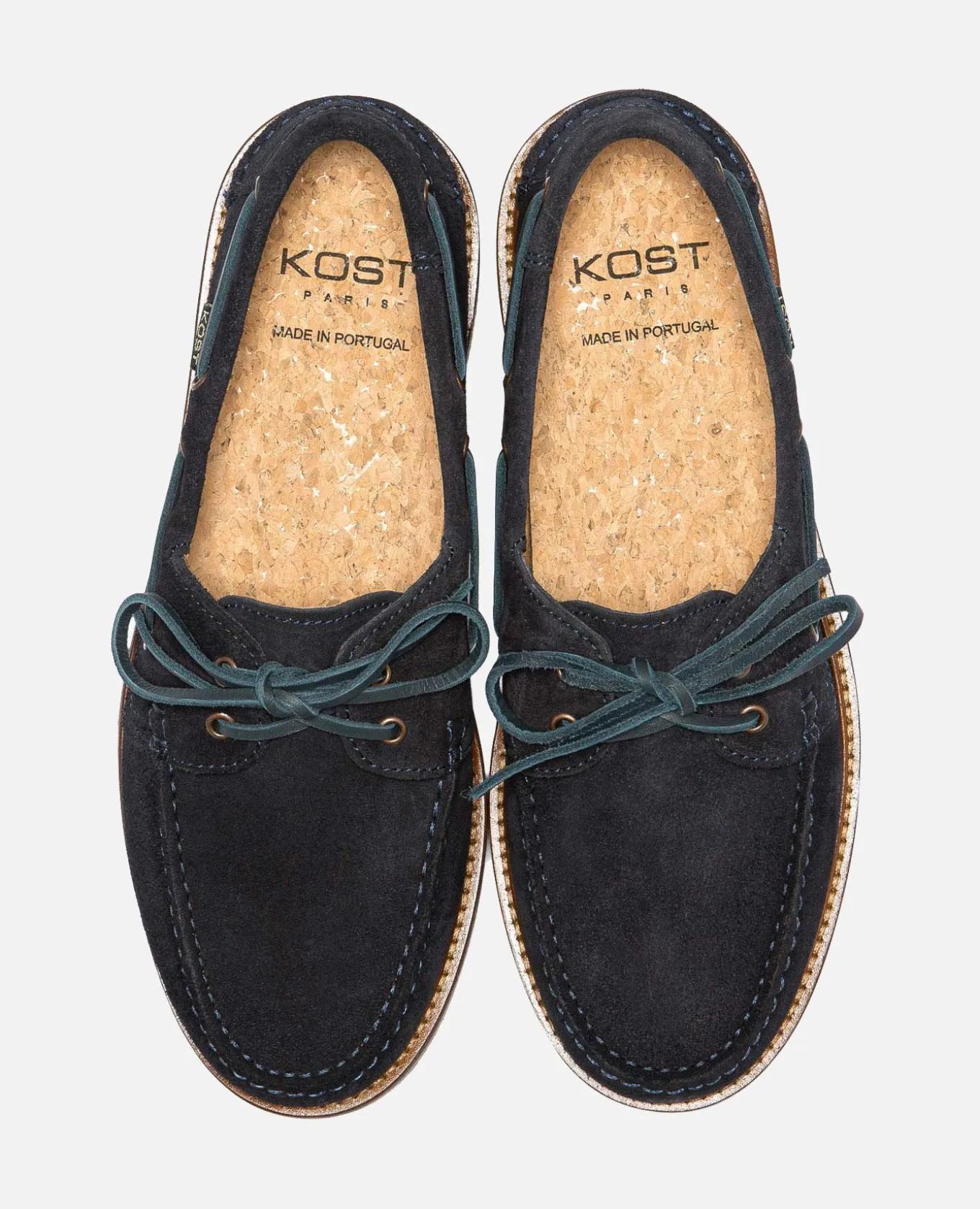 JAX 5 Chaussures Bateau Croûte Velours Bleu Homme