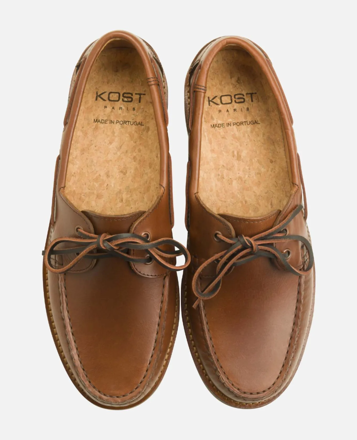 JAX Chaussures Bateau Cuir Marron Homme