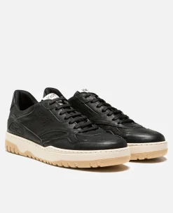 JAYDEN B VGT  Sneakers Cuir Tannage Végétal Noir Homme