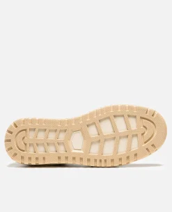 JAYDEN F Sneakers Cuir Écru+Bordeaux Femme