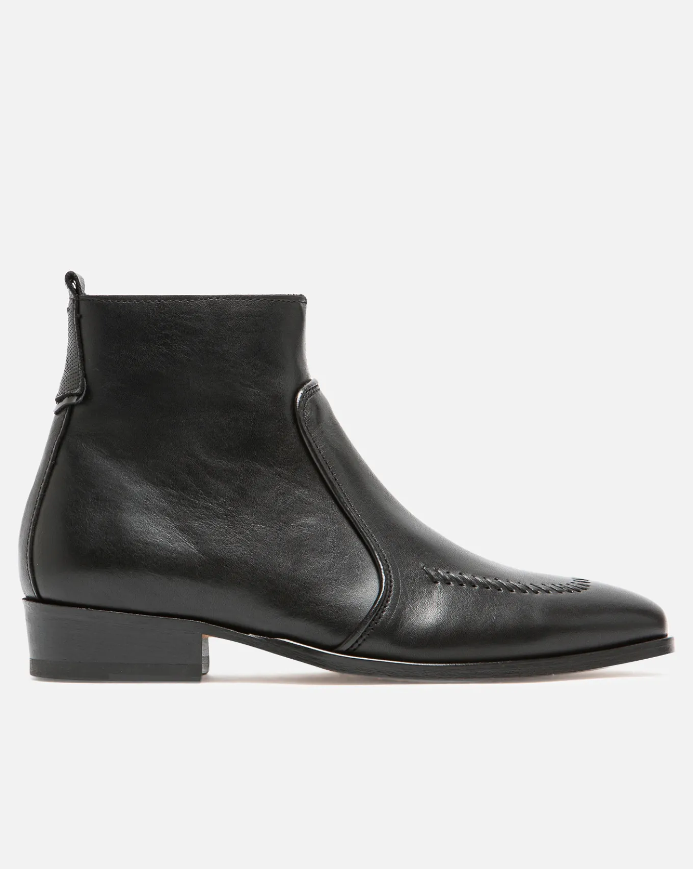 JILL Boots Cuir Noir Femme