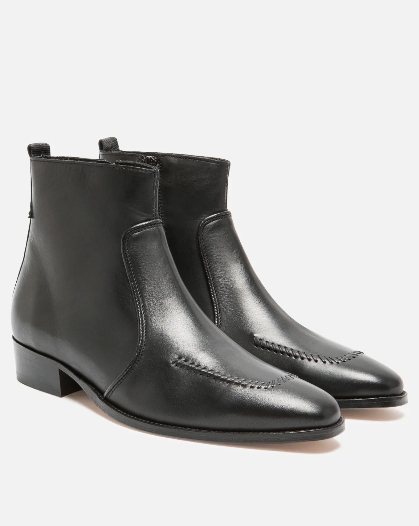 JILL Boots Cuir Noir Femme