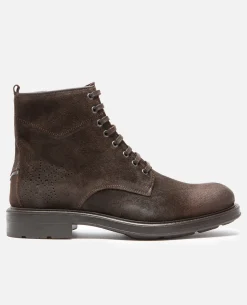JIMMY 59 Bottines à Lacets Croûte velours Marron Foncé Homme