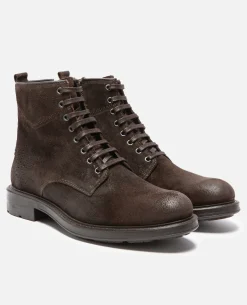 JIMMY 59  Bottines à Lacets Croûte velours Marron Foncé Homme