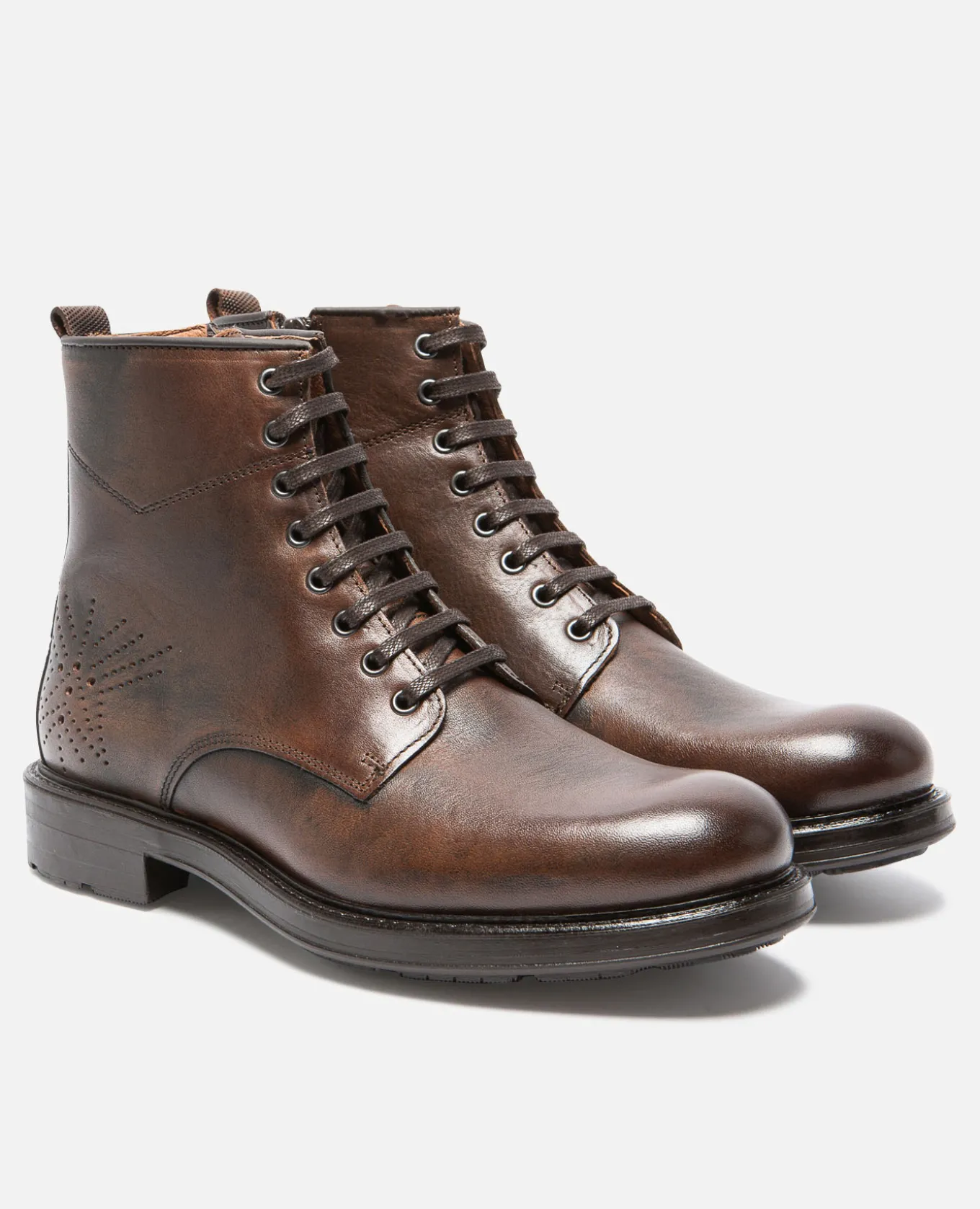 JIMMY FO VGT Boots Cuir Tannage Végétal Marron Homme