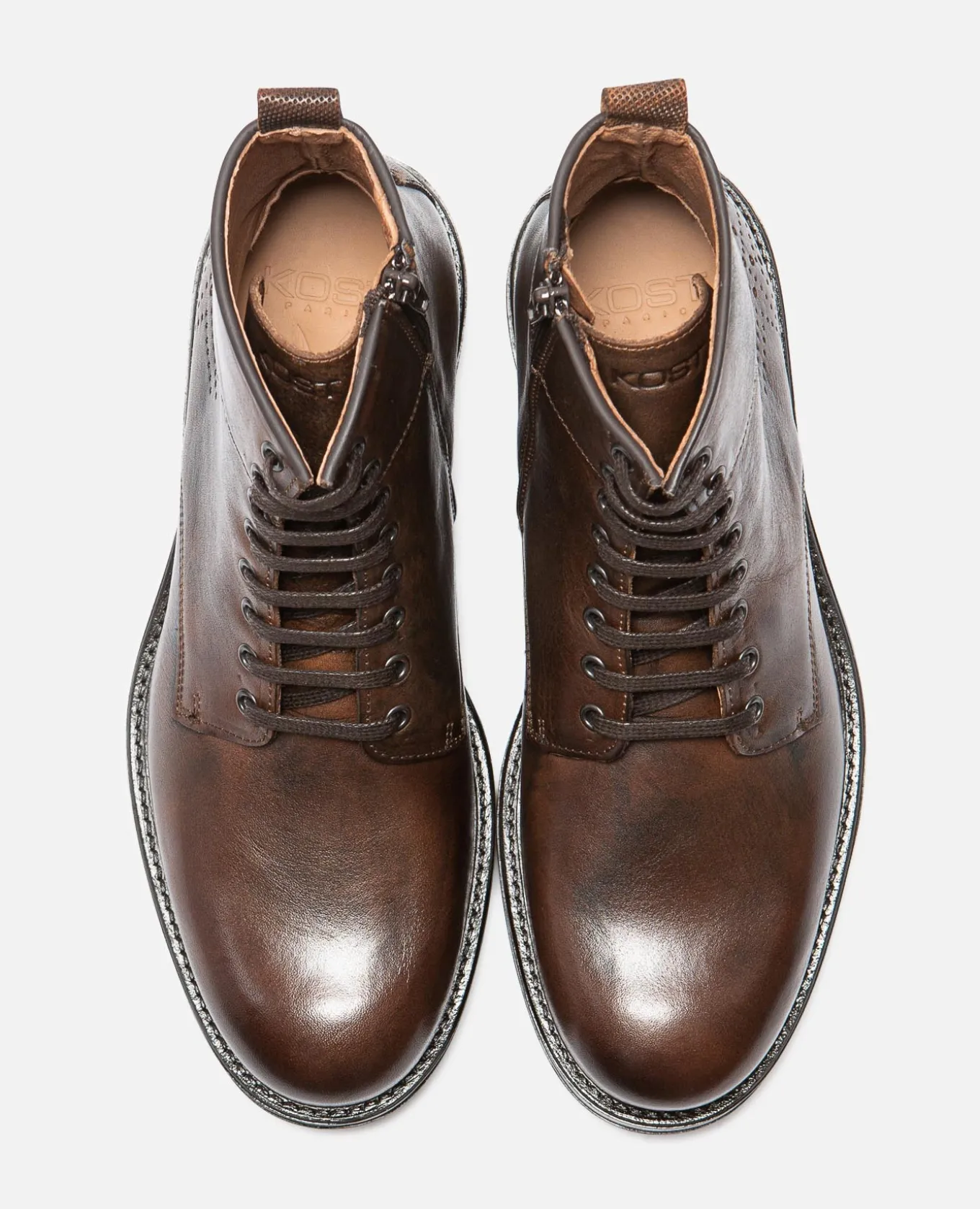 JIMMY FO VGT Boots Cuir Tannage Végétal Marron Homme