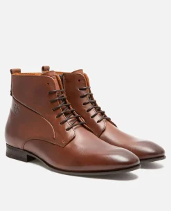 JOE 73  Boots Cuir Marron Homme