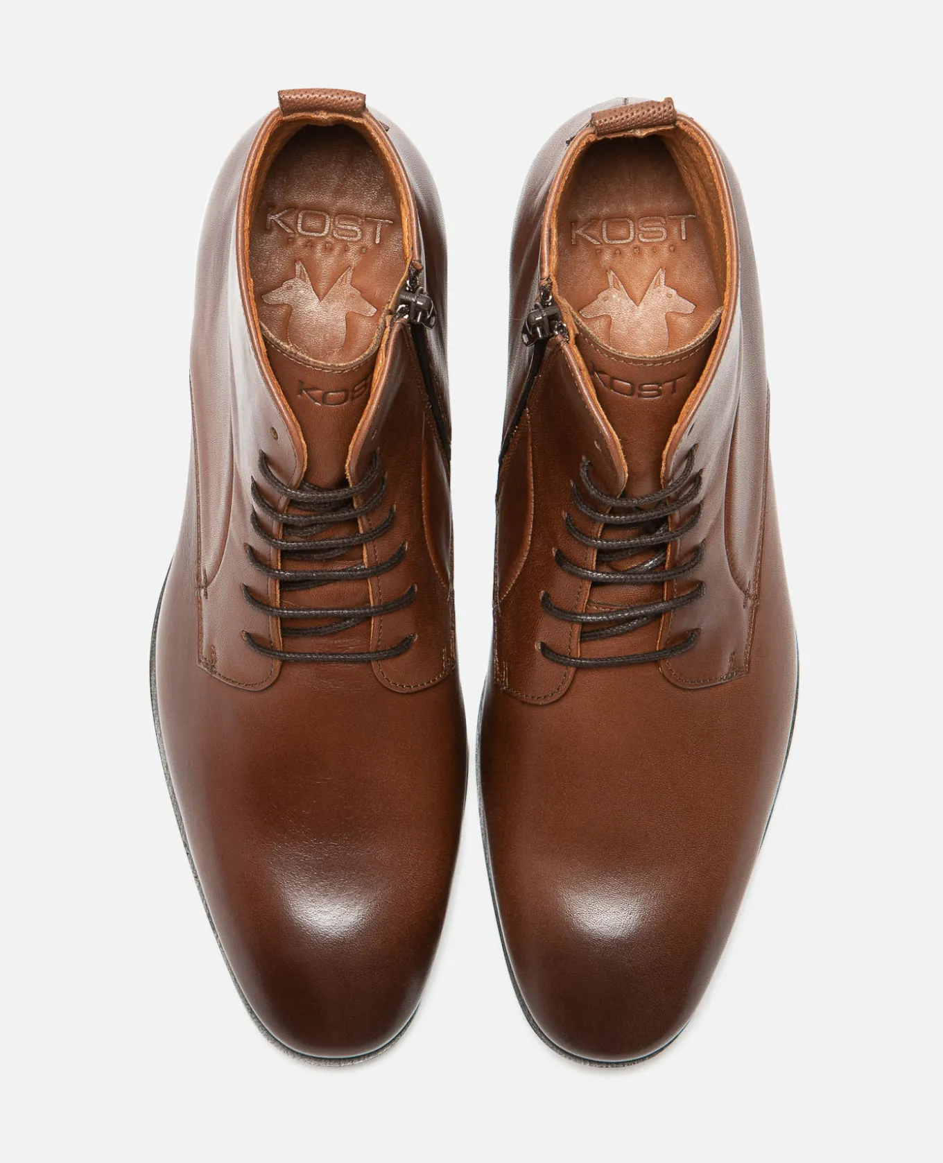 JOE 73 Boots Cuir Marron Homme