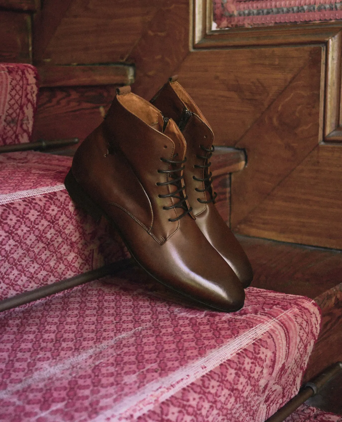 JOE 73 Boots Cuir Marron Homme