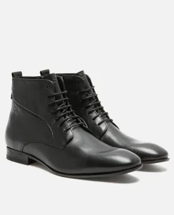 JOE 73  Boots Cuir Noir Homme