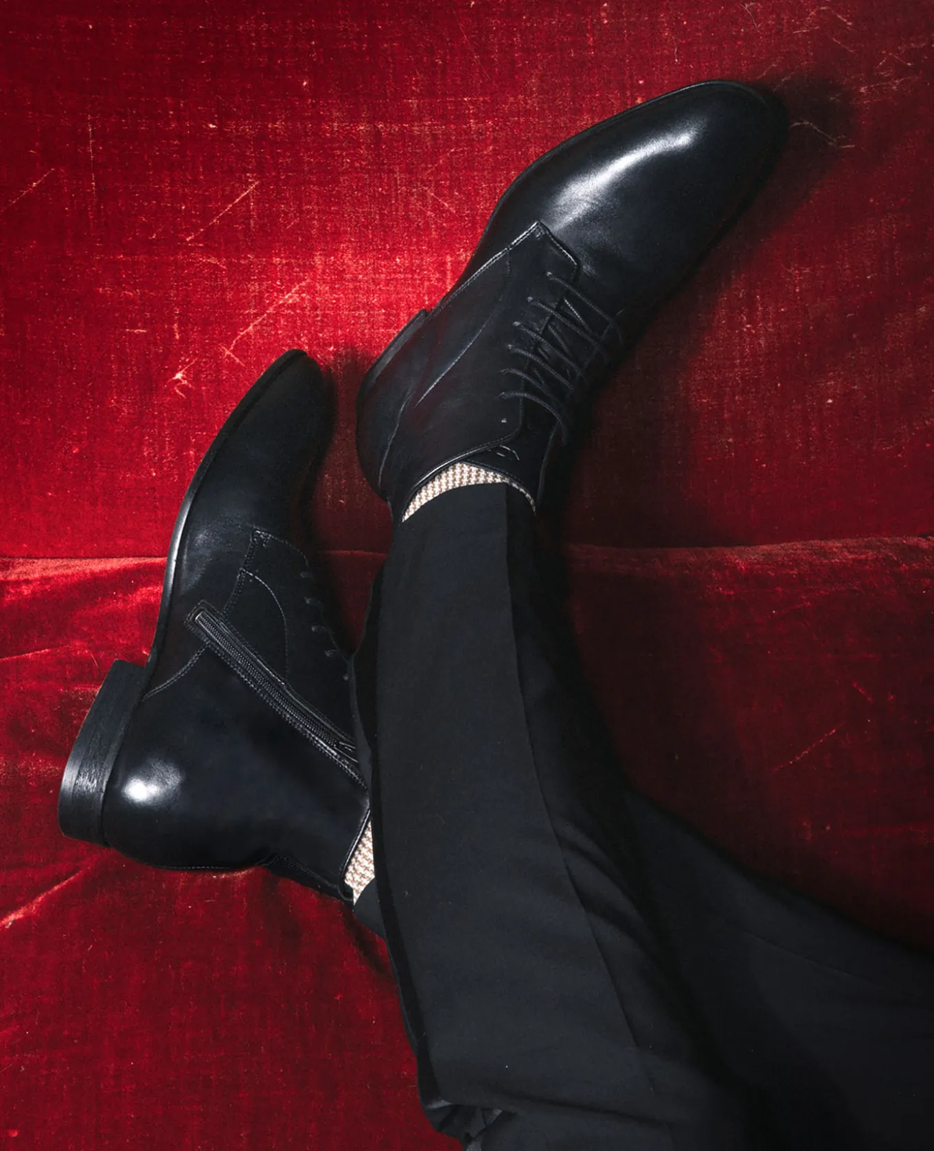 JOE 73 Boots Cuir Noir Homme
