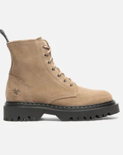 JOYCE 5 Bottines Chunky Croûte velours Beige Femme