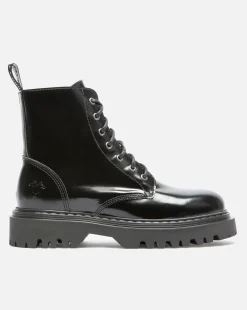 JOYCE Bottines Chunky Cuir Noir Femme