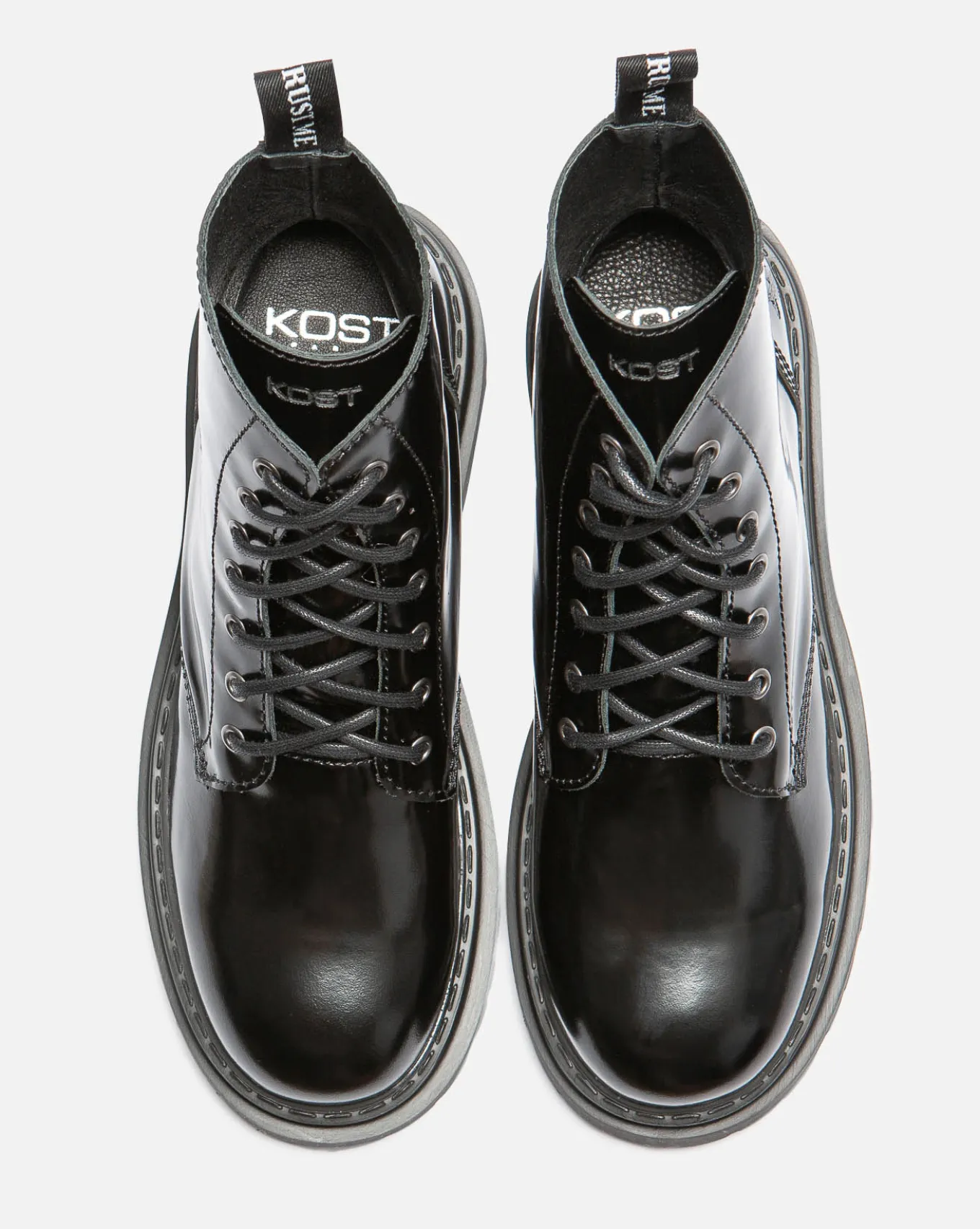 JOYCE Bottines Chunky Cuir Noir Femme
